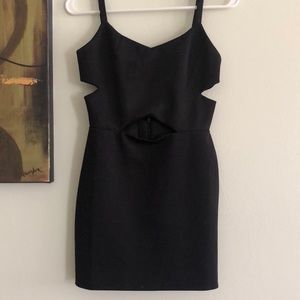 Black Cocktail Dress with Cutouts